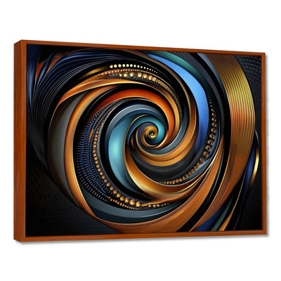 Golden Fractal Celestial Spiral Balance V - Abstract Fractal, impression d'art mural