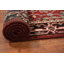 Tapis rouge à motif géométrique 3x21
