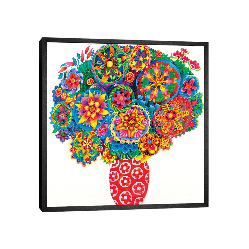 Cause For Celebration by Imogen Skelley - Painting on Canvas, Black Framed, 66.04cm H x 66.04cm W x 3.81cm D