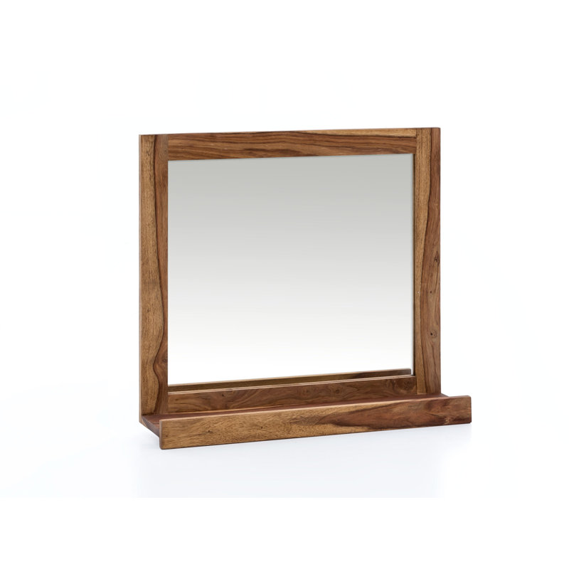 Haylee Wood Flat Wall Mirror
