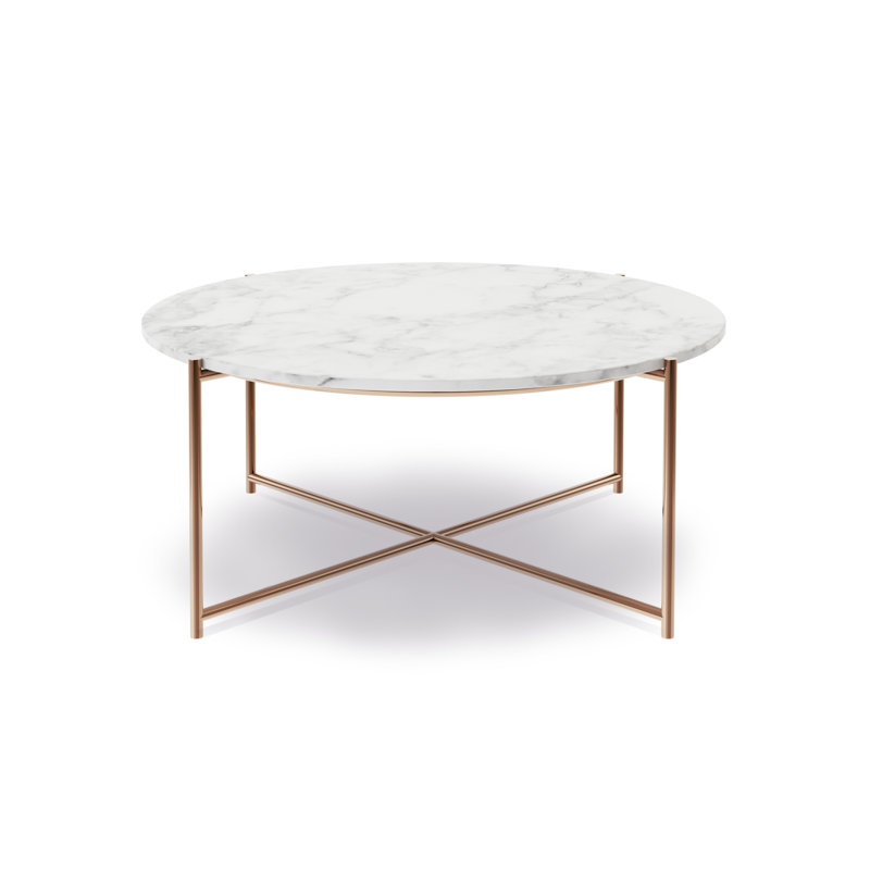 Arnay Cross Legs Coffee Table, Bronze, 36.7cm H x 113.5cm W x 113.5cm D