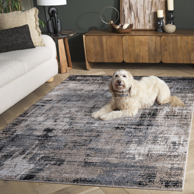 Sable 100 Performance Abstract Rug, Rectangle 5'3" x 7'6"