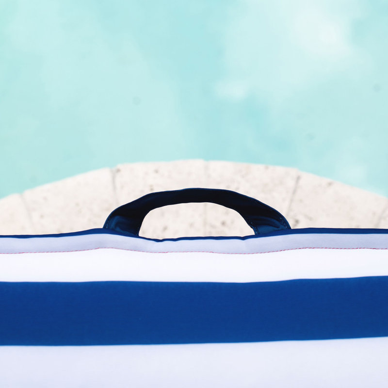 Big Joe Lagoon Lounger Pool Float, No Inflation Needed, Americana Nautical Stripe, Lagoon Lounger