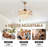 48" Dimmable Crystal Ceiling Fan With Led Lights And Remote Control-196591070