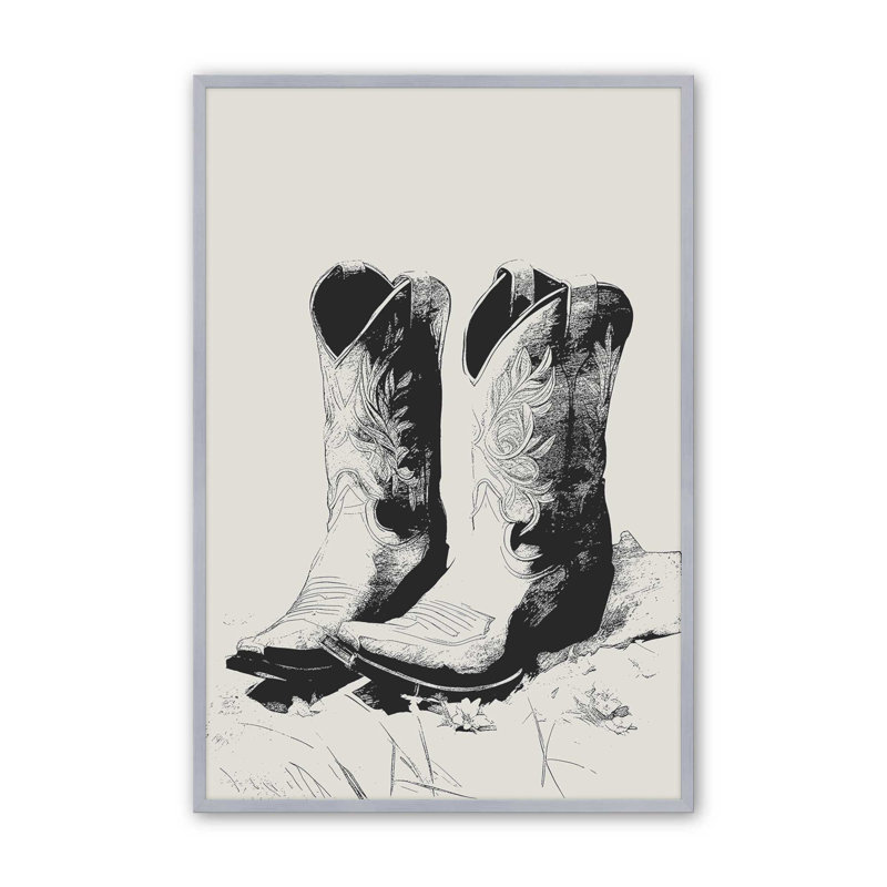 Western Western, H 15,25 po x l 12,25 po, Chrome poli