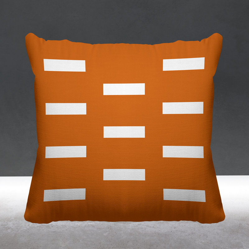 Coussin décoratif intérieur / extérieur Luella, L 19 po x H 19 po, Orange