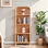 Handmade Rattan Craft Shelf Bookcase