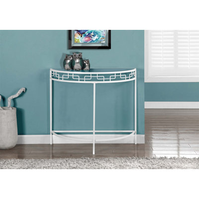 Console moderne en verre trempé transparent et en métal, idéale pour les entrées et les petits espaces, design contemporain avec une élégance géométrique