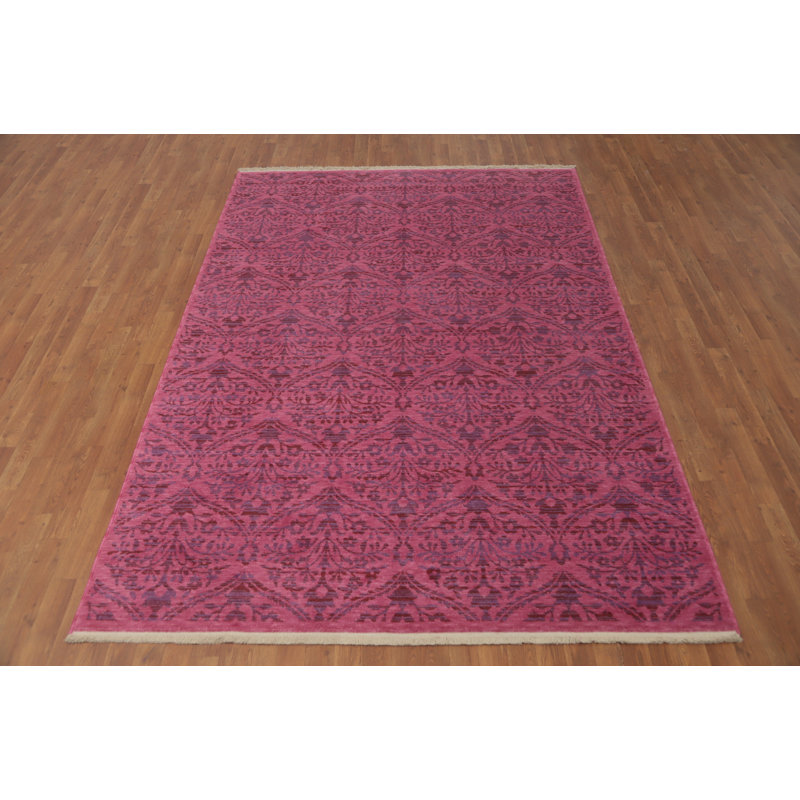 Tapis all-over rose Gabbeh 6 x 9