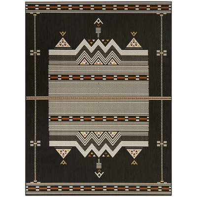 Tapis intérieur / extérieur gris anthracite Adriaan