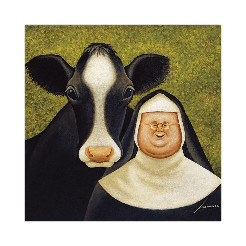 Black And White by Lowell Herrero - Wrapped Canvas Painting, 30.48 cm H x 30.48 cm W