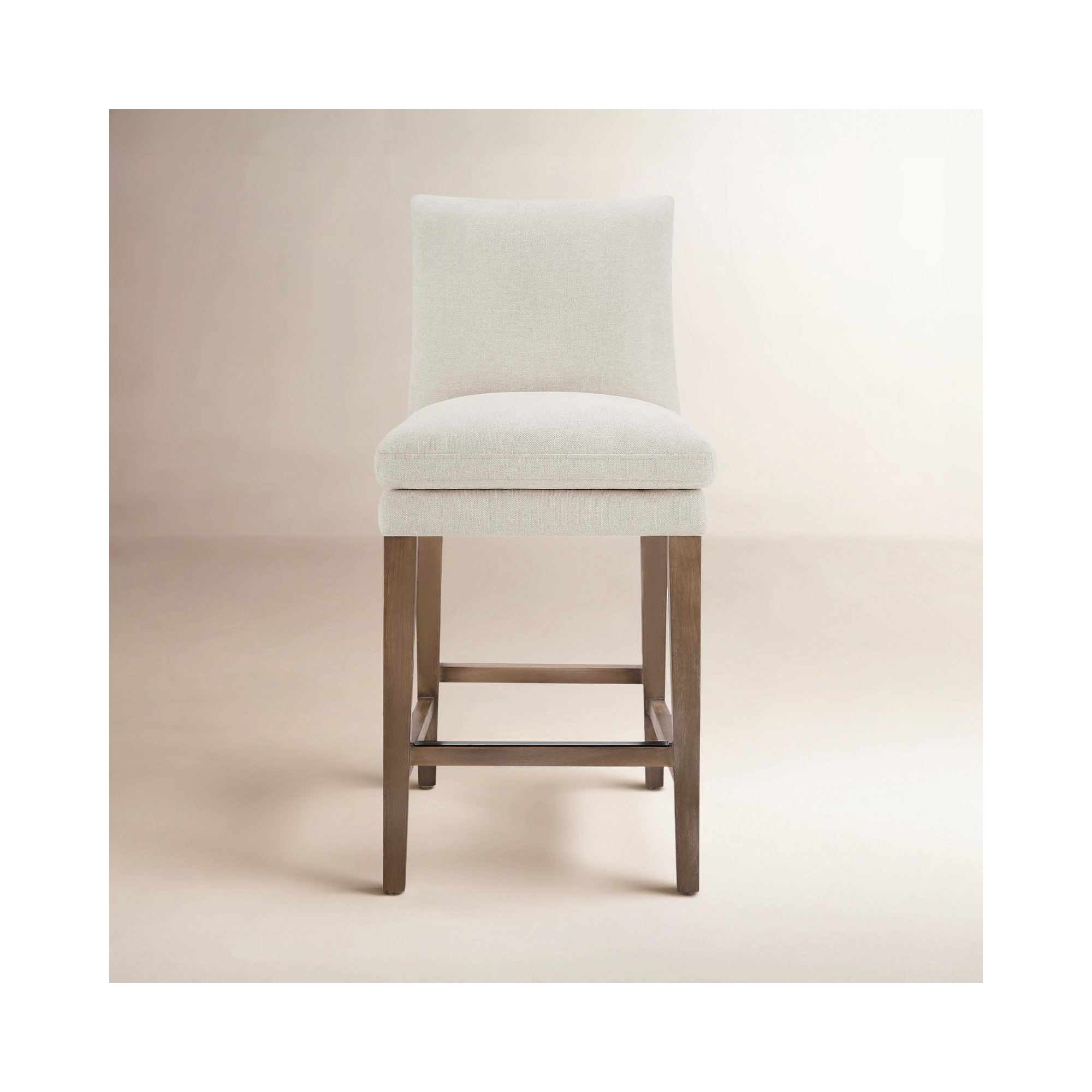 Brinley Upholstered Counter Stool, Milo Linen Chenille