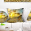 Coussin à imprimé paysage de plage des Caraïbes avec palmiers-1341086554-1341086558