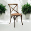 Arnulfo Cross Back Dining Chair, Hand-Finished Distressed Design, Stylish and Comfortable Seating for Any Room-123105670-29423219