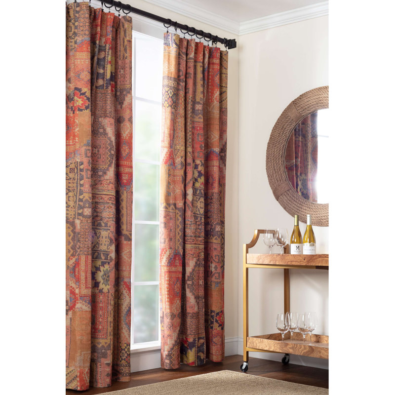 Anatolia Linen Curtain Panel, 50" W x 96" L