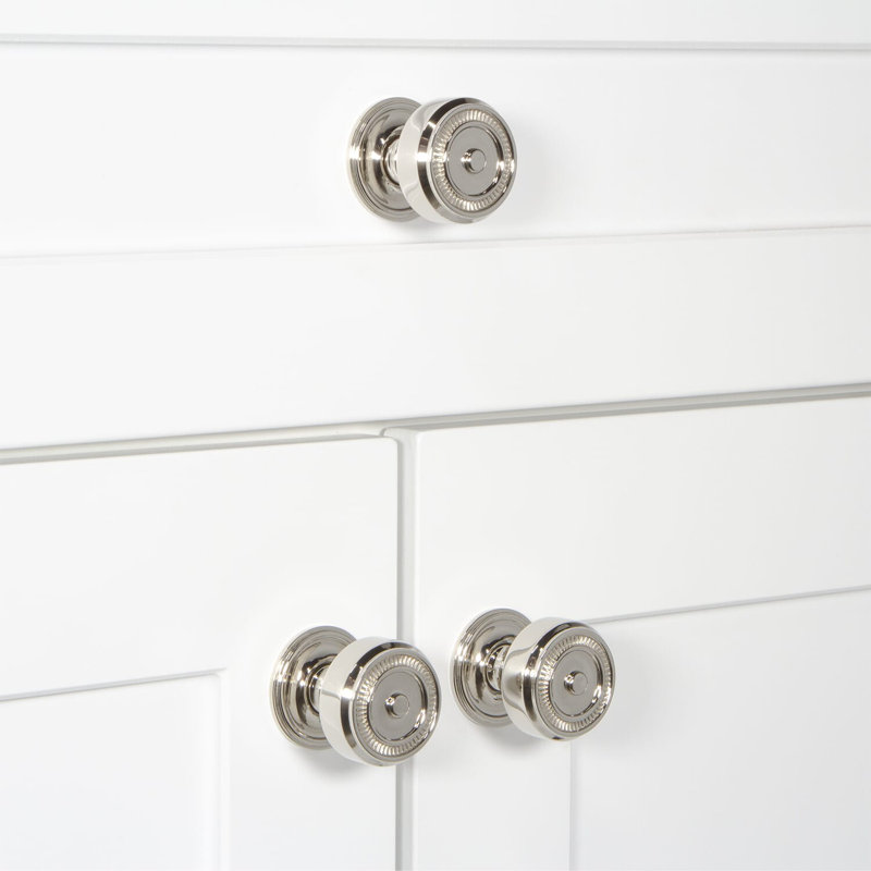 Poignée d'armoire Soleil, Nickel poli