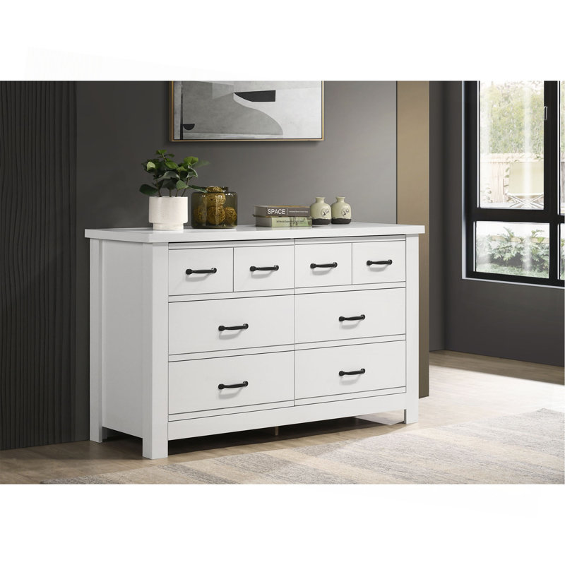 Commode blanche 6 tiroirs Cassini