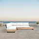 Combes Teak 5 - Person Modular Patio Conversation Sets with Sunbrella® Cushions