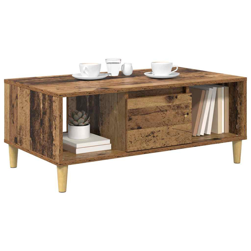 Coffee Table with Storage, Old Wood