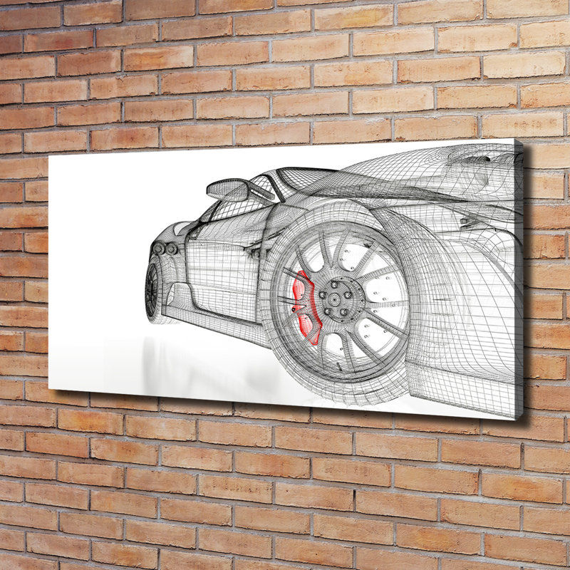 Car Grid - Wrapped Canvas Art Prints