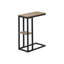 Table d'appoint, en forme de C, bout, côté, collation, stratifié brun, métal noir, contemporain, moderne-1203013456-1203013462