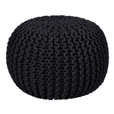 Antoinette 50cm Wide Round Solid Colour Pouffe Ottoman