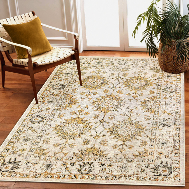 Kaed Machine Woven Oriental Area Rug 