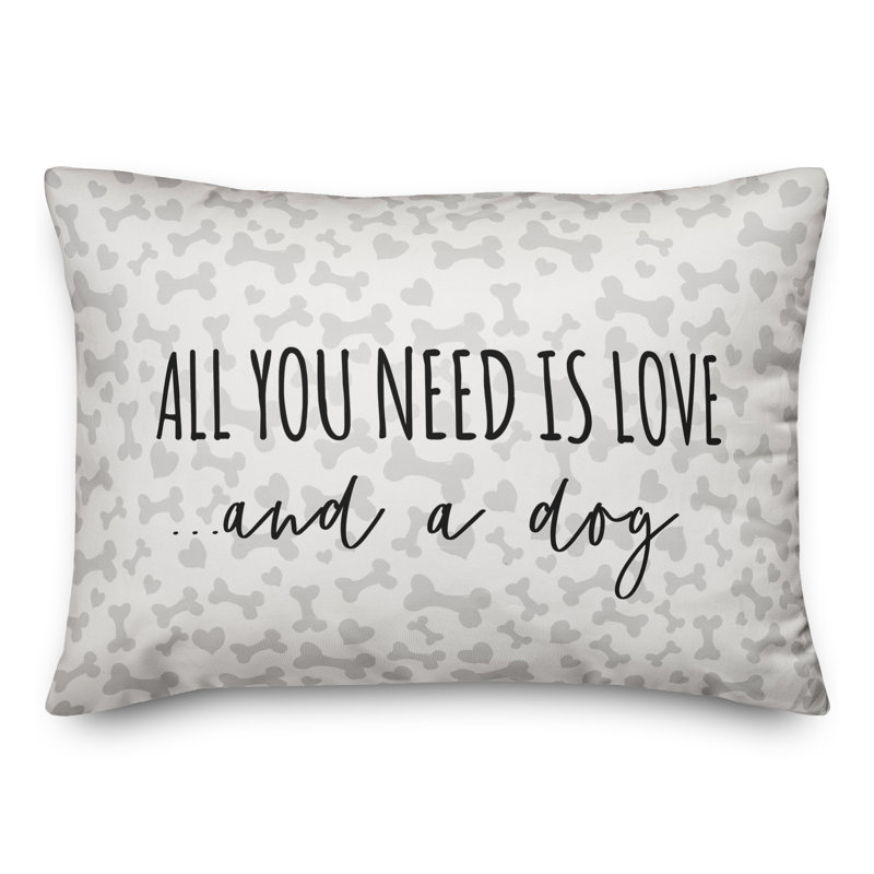  Tout ce dont vous avez besoin, c'est d'un coussin lombaire Love and a Dog