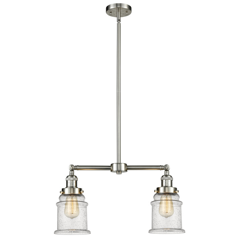 Galaviz 2 - Light Kitchen Island Pendant, No Bulb Included, Seedy, Brushed Satin Nickel