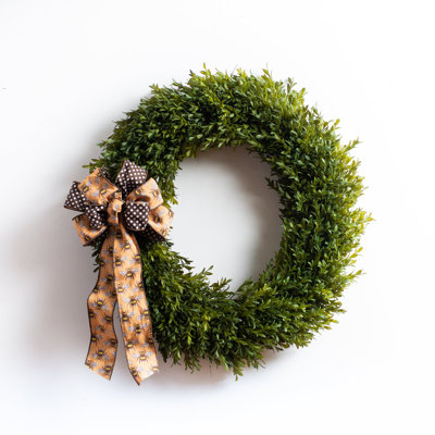 Handcrafted Faux Boxwood 24'' Wreath