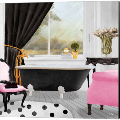Pop of Pink Bath par Elizabeth Medley, art sur toile (ensemble de 2)