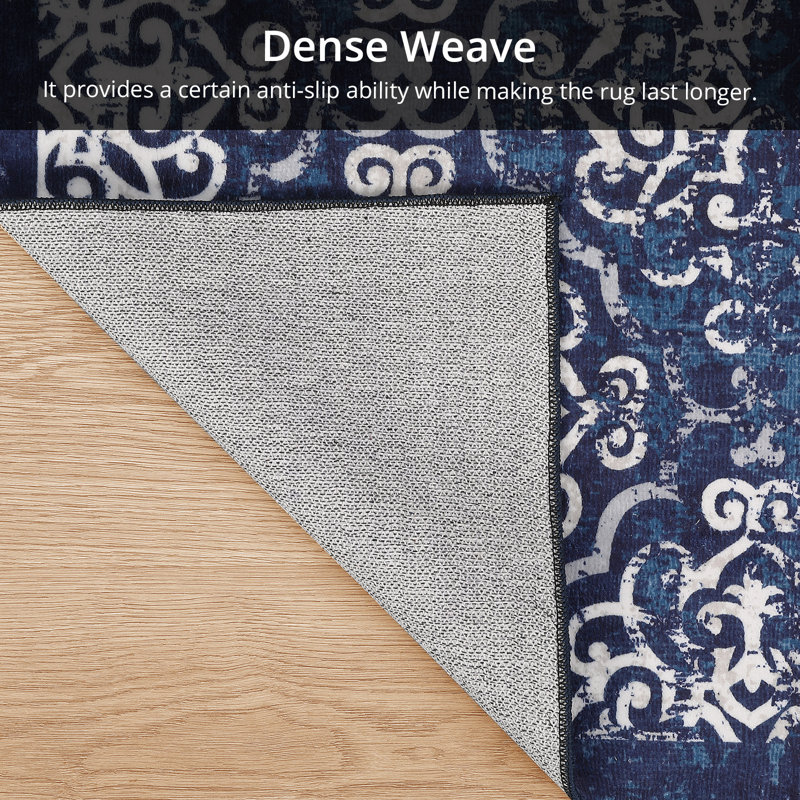 Tapis rectangulaire avec envers antidérapant Jozefa, Rectangle 8 pi x 10 pi