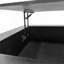 38.6" Fluted Lift-top Coffee Table Solid Wood Veneered Modern Coffee Table Accent Tea Table with Storage and Adjustable Height for Living Room, Bedroom, Apartment or Office, Black-159851884