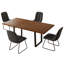 Table de salle à manger extensible de 51,2 po à 66,7 po à rallonge avec chaises et ensembles de table de salle à manger (1 table4 chaises)-679248113-679248114