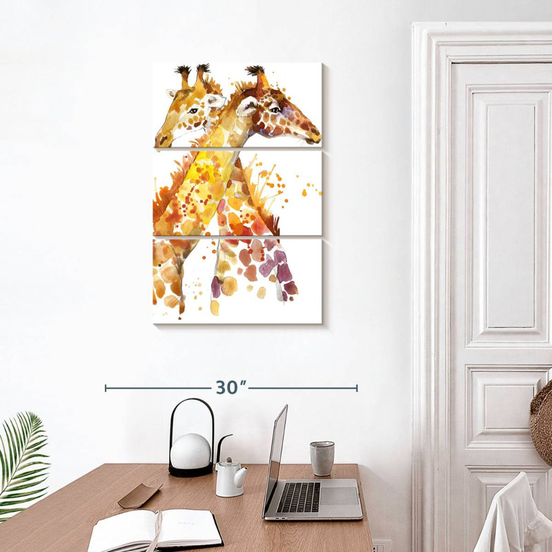 Brampt Two Hugging Giraffes, 32" H x 20" W