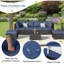 Wicker 6 - Person Garden Lounge Set with Cushions-1077283060