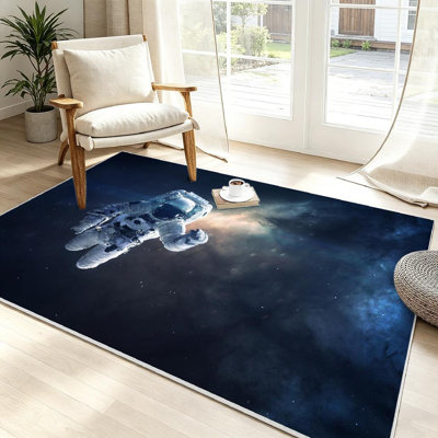 Tapis transparent clair lavable à la machine, planètes beauté et étoiles