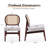 Rattan Backrest Upholstered Armchair-86885630