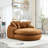 Oversized Oval Upholstered Bean Bag Sofa-1029485810