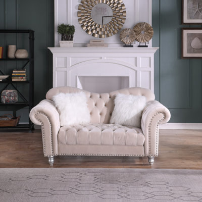 Adisri 69'' Velvet Loveseat