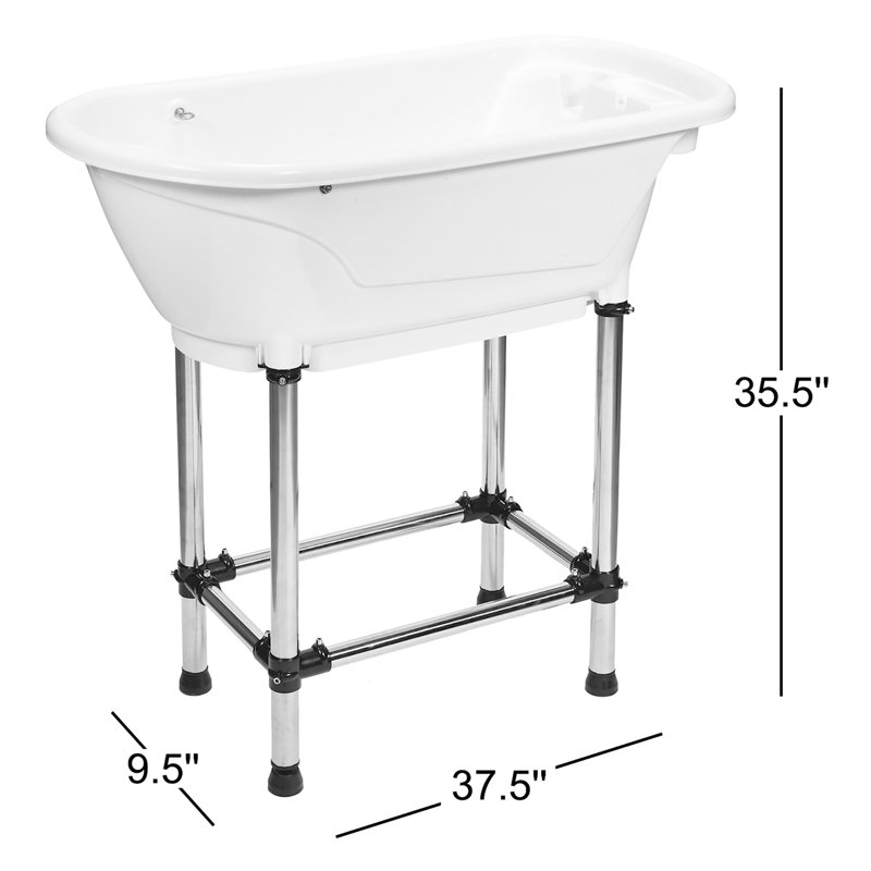 35.5'' H x 37.5'' W x 9.5'' D Grooming Tub