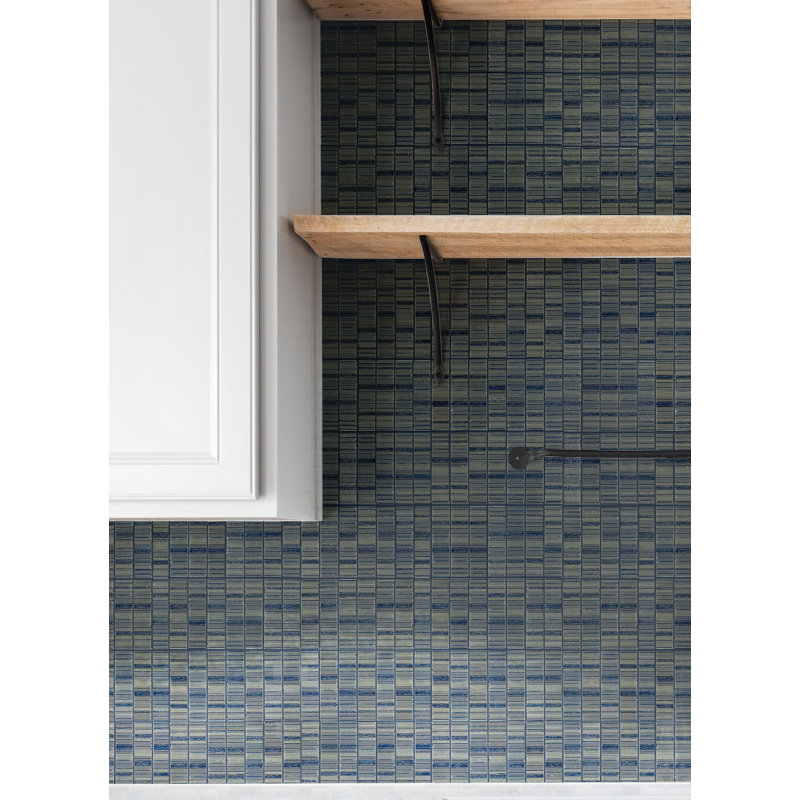 Newtro 12 x 12 Ceramic Decorative Accent Tile, Navy