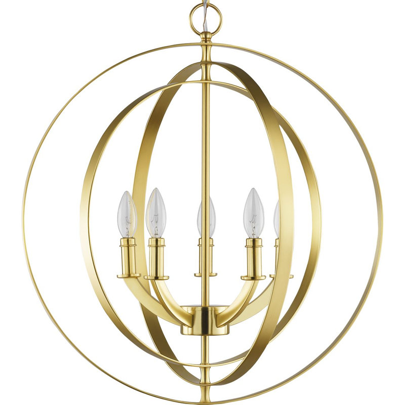 Morganti 5 - Light Candle Style Pendant, Gold