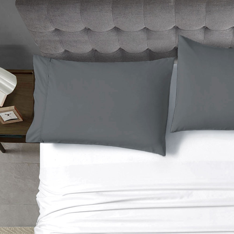 Soft Microfiber Pillowcase - Basics by Wayfair™, King, Gray