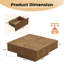 Table basse 31,5 pouces carrée en bois massif avec 2 tiroirs, frêne et chêne fabriqués à la main-2072749229-2072749226