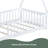 Tent-Shaped Floor Bed,Teepee Bed With Guardrails,Slats-1883282461