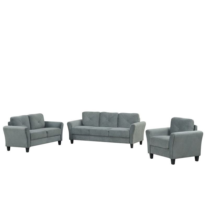 Ensemble de canapé modulaire confortable 1 + 2 + 3, Gris