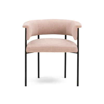 Chaise en chenille performance rose clair Taylor