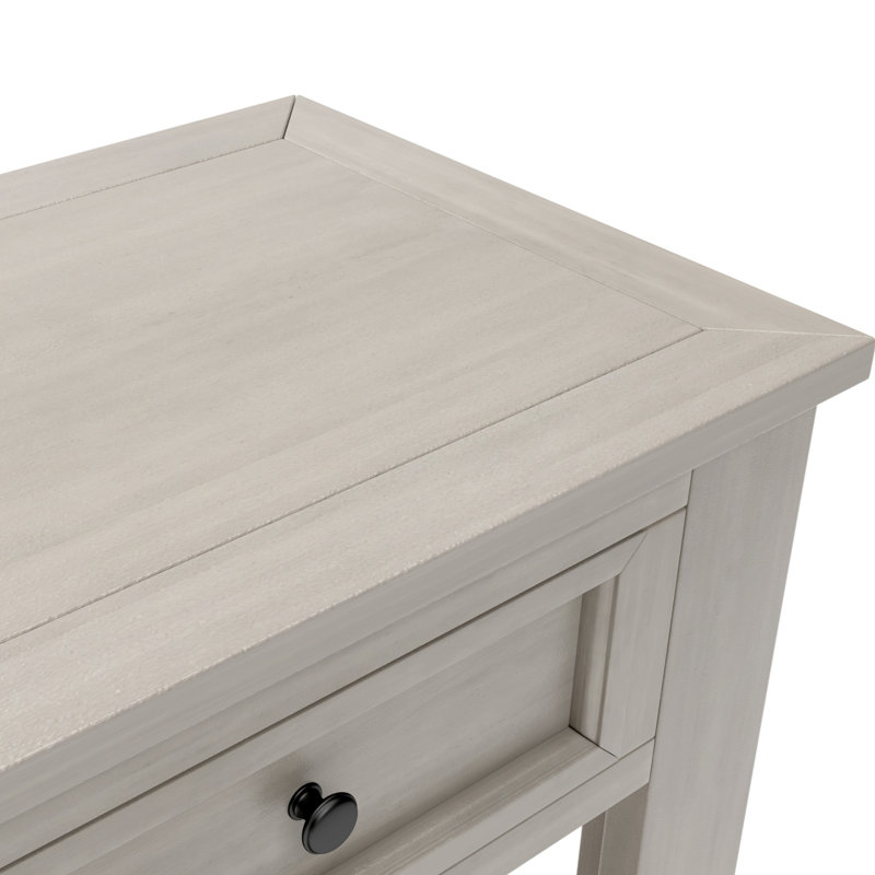 Élégante table avec tiroirs et tablette pour le hall d'entrée - Console de couloir moderne avec finition vieillie et gris
