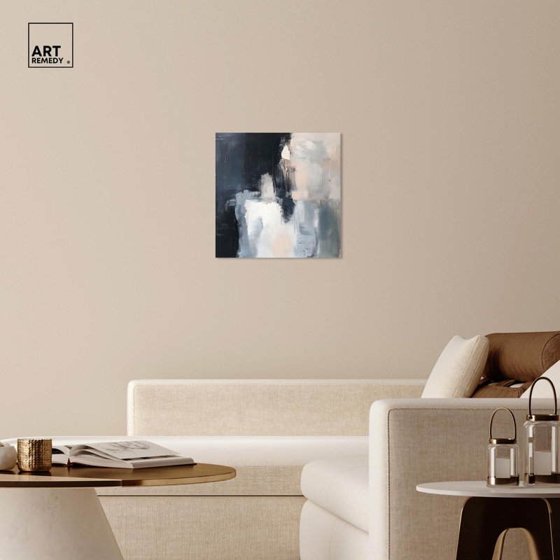 Textured Serenity 24" x 24" Neutral Abstract Canvas Art